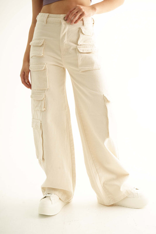 JEANS CARGO MULTIBOLSILLOS AJUSTABLE CHIARA