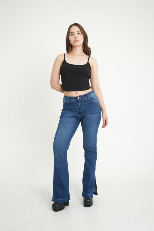 JEANS FLARE SLIT TESTI