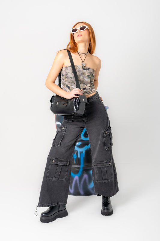 JEANS WIDE LEG CARGO 7272