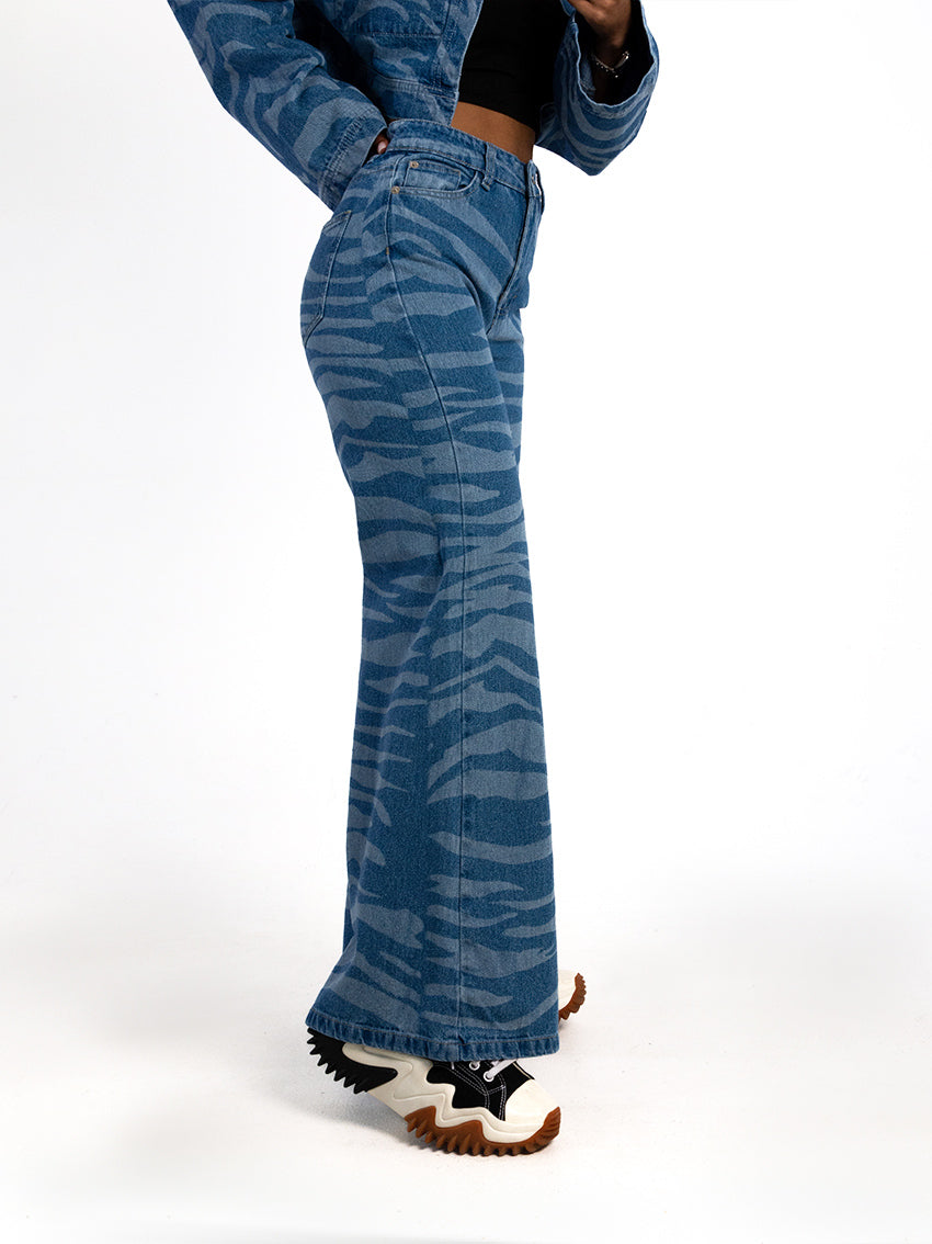JEAN WIDE LEG BOHO AZUL