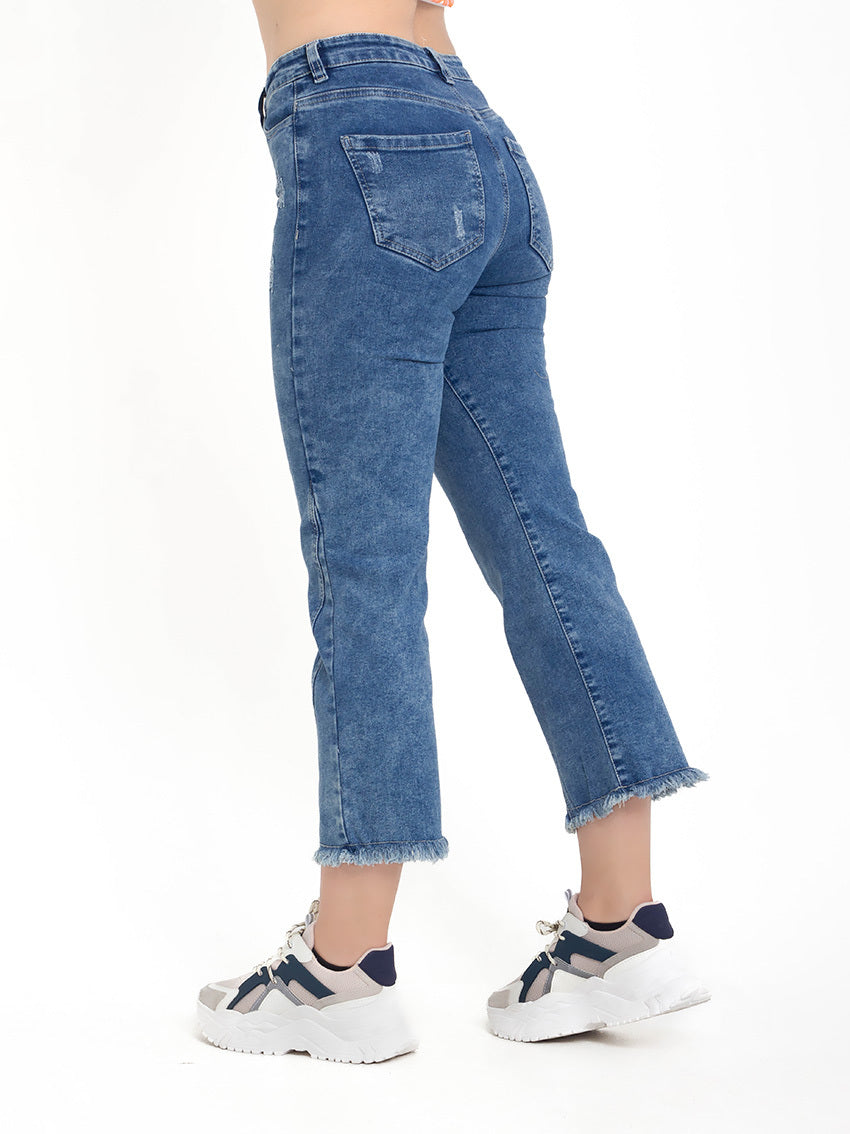 JEAN CROP MOBY AZUL