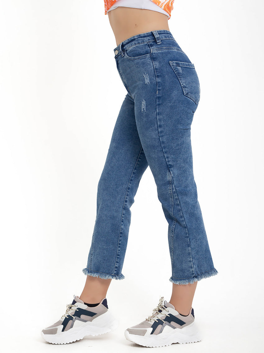 JEAN CROP MOBY AZUL