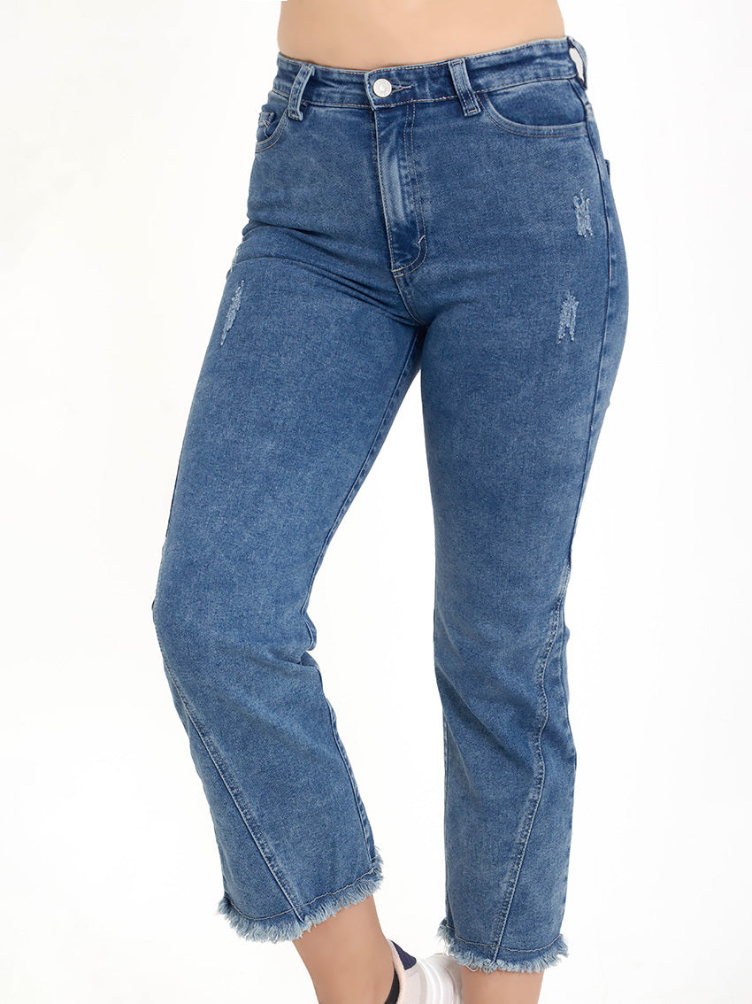 JEAN CROP MOBY AZUL