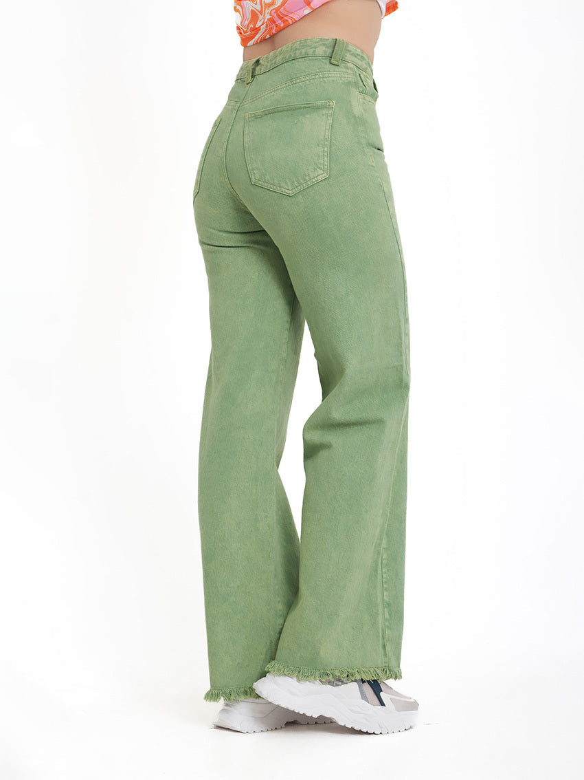 JEAN WIDE LEG SERENITY VERDE