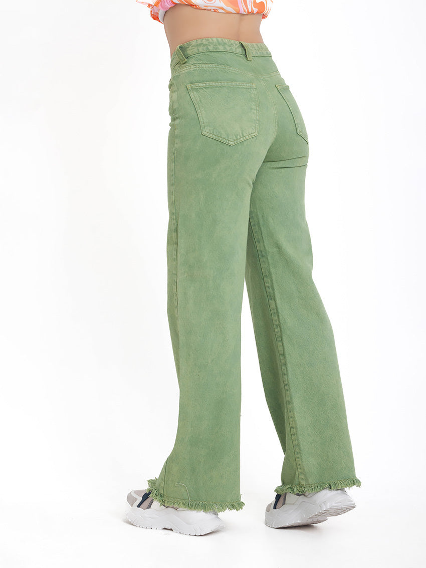 JEAN WIDE LEG SERENITY VERDE