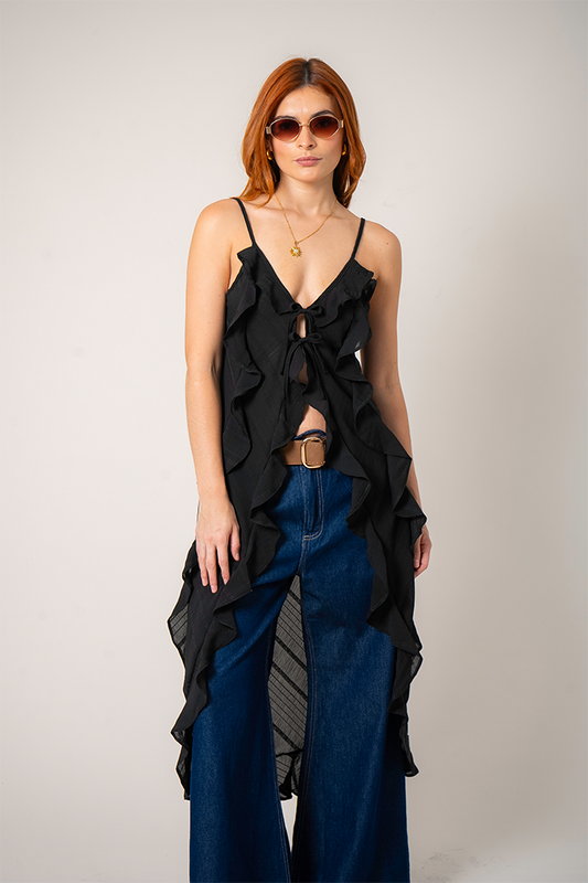 KIMONO LARGO VOLANTES G-C 8488