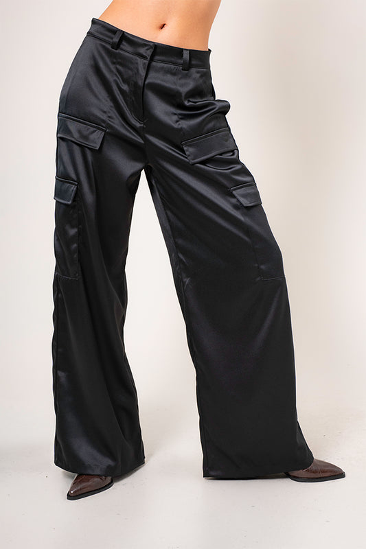 PANTALON CARGO SATIN R-F 8402
