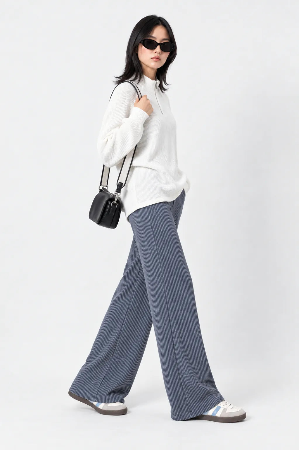 PANTALON FLARE RIB B-F 8727