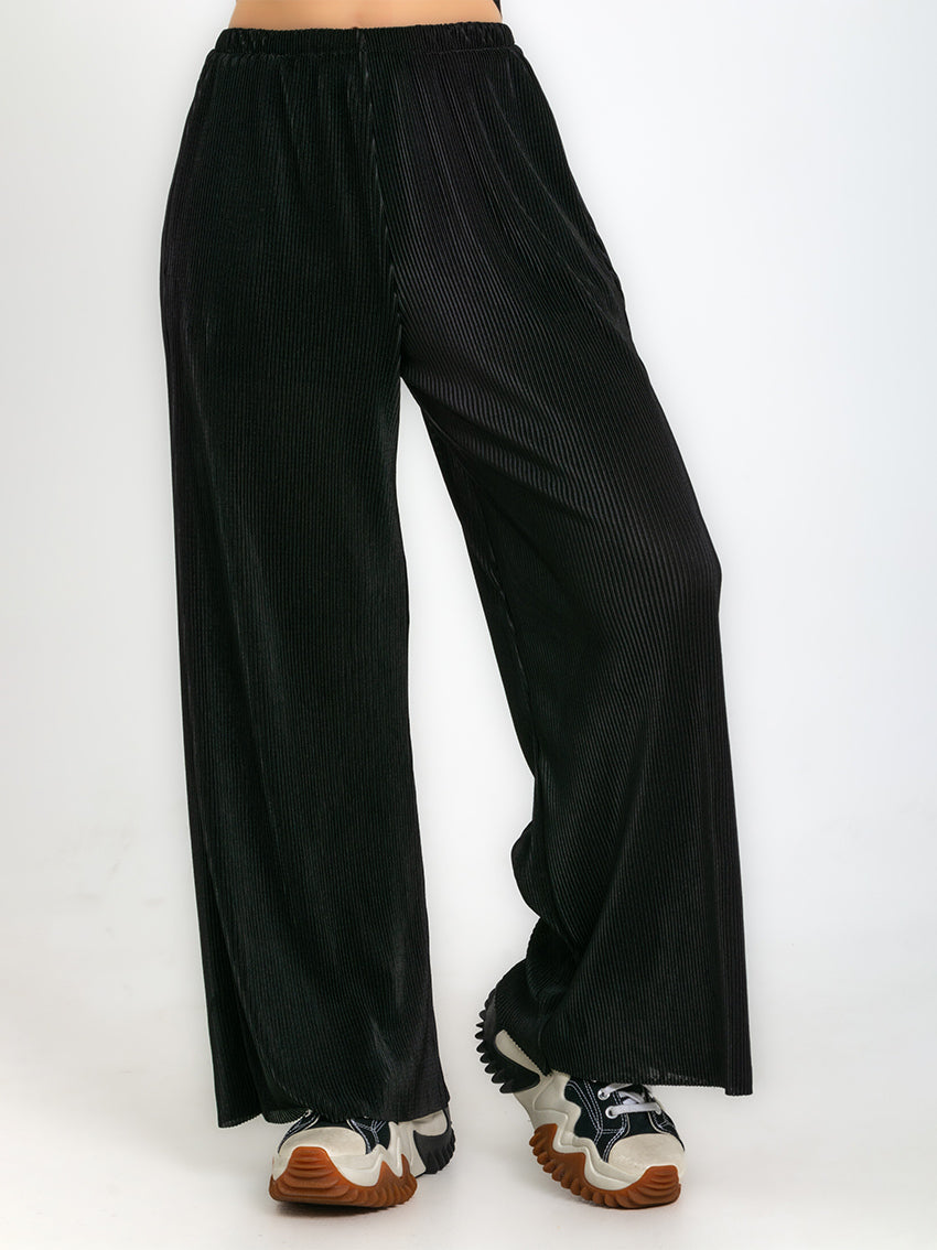 PANTALON PLIZADO ADELE NEGRO