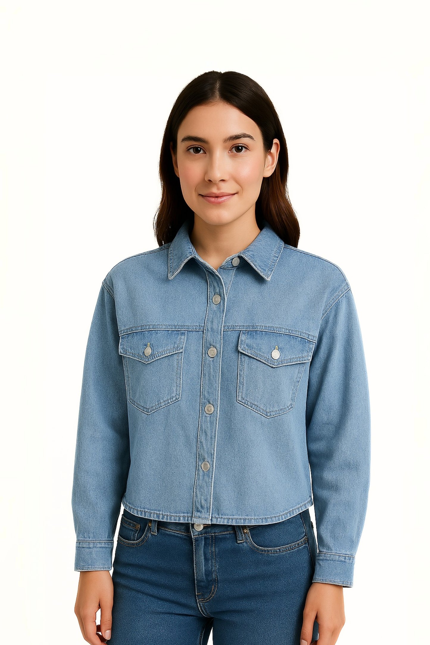 SOBRECAMISA DENIM CROPPED WESLEY
