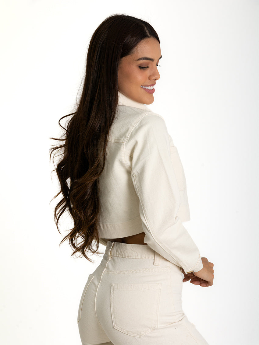SOBRECAMISA JEAN CROP LU