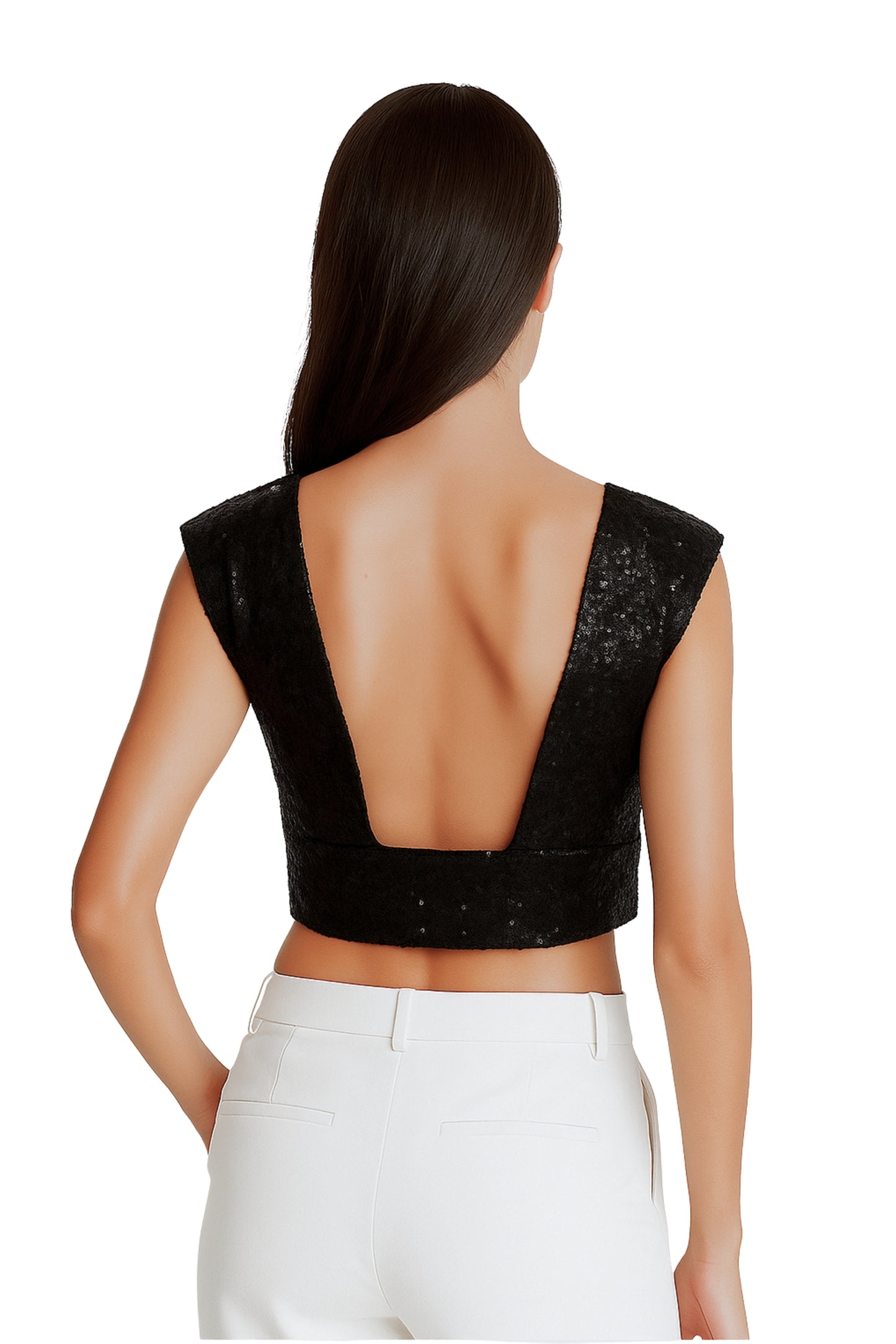 TOP ESPALDA DESCUBIERTA LENTEJUELAS 7306