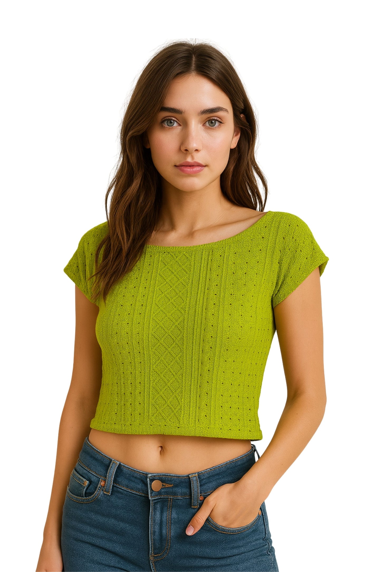 TOP MANGA CORTA ESPALDA DESCUBIERTA 7143