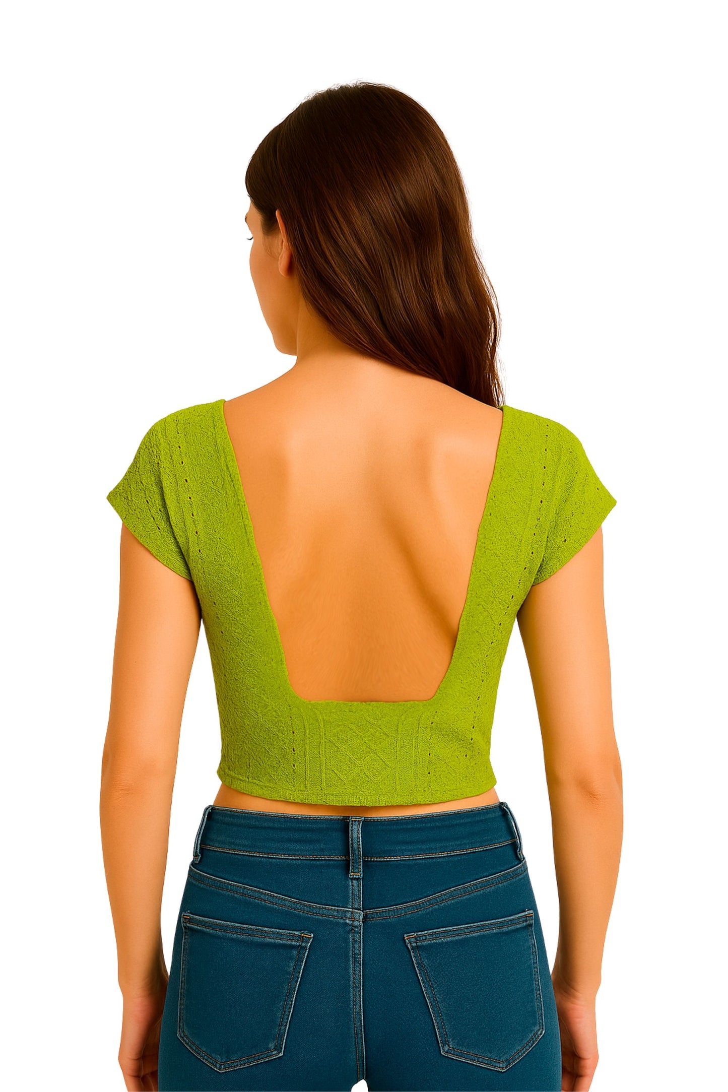 TOP MANGA CORTA ESPALDA DESCUBIERTA 7143