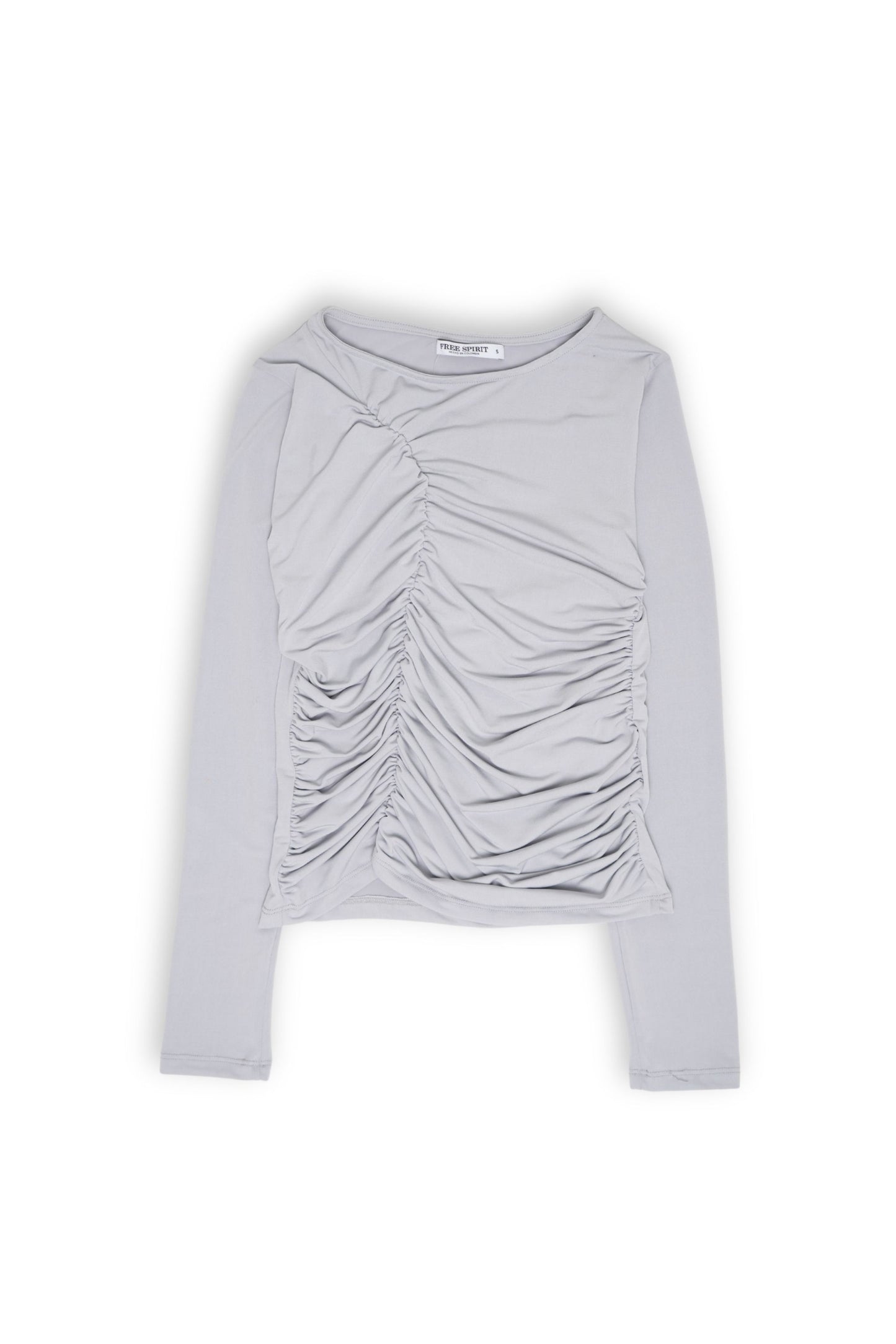 TOP MANGA LARGA DRAPEADO