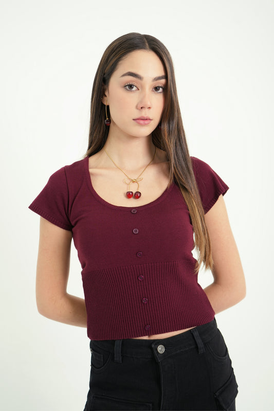 TOP TEJIDO MANGA CORTA 7331