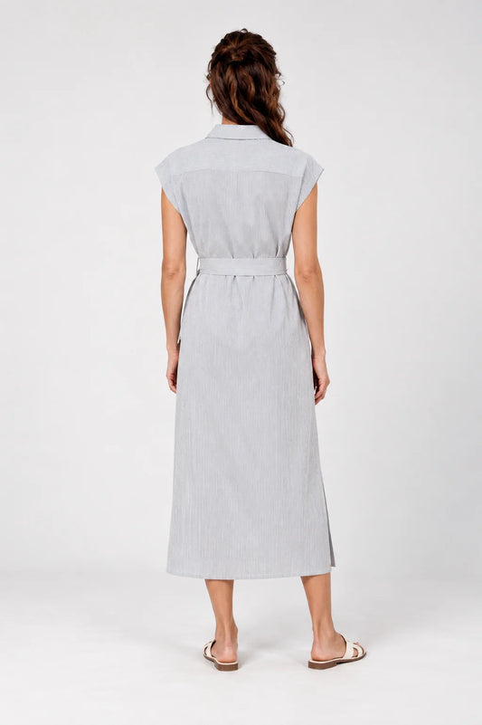 VESTIDO CAMISERO CINTURON B-C 9180