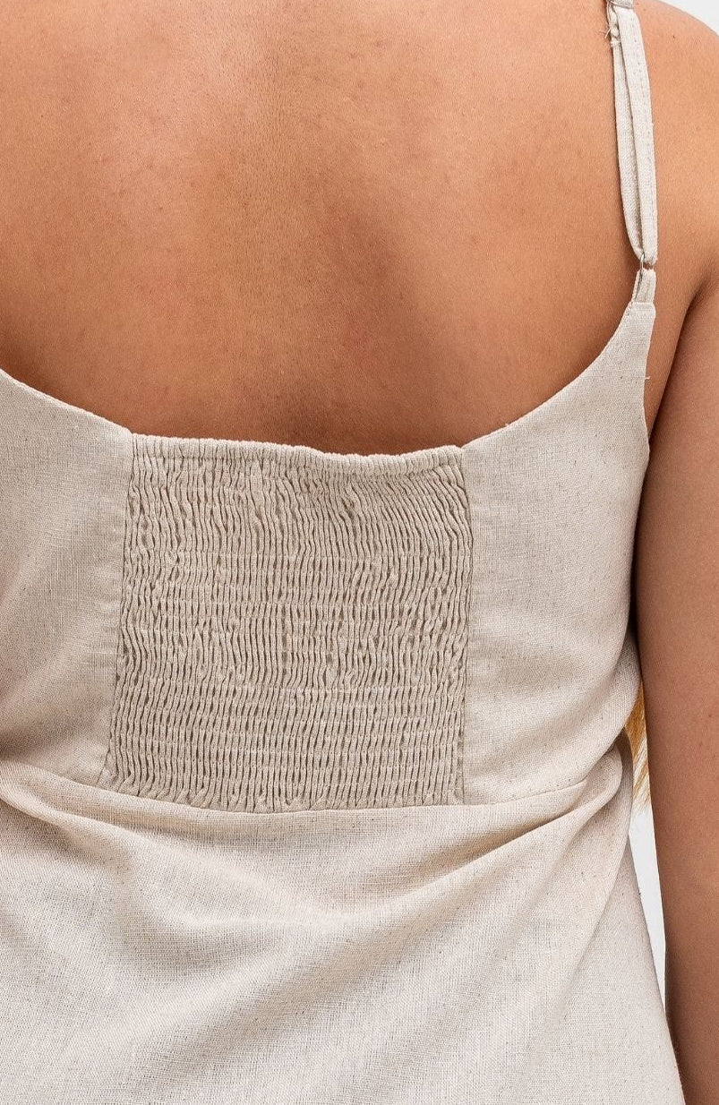 VESTIDO CORTO LINO 6624