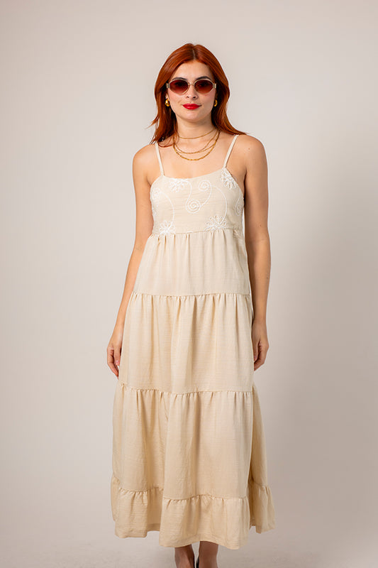 VESTIDO FLUIDO LARGO G-C 8515