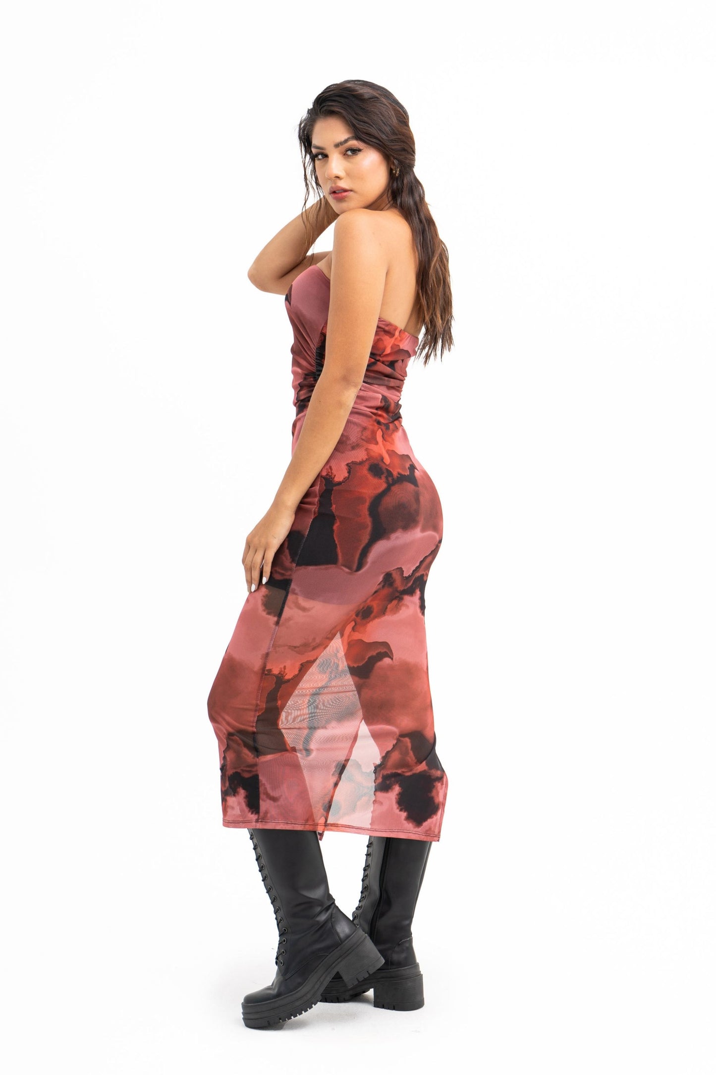 VESTIDO SLIM FIT MIDI JAZZ