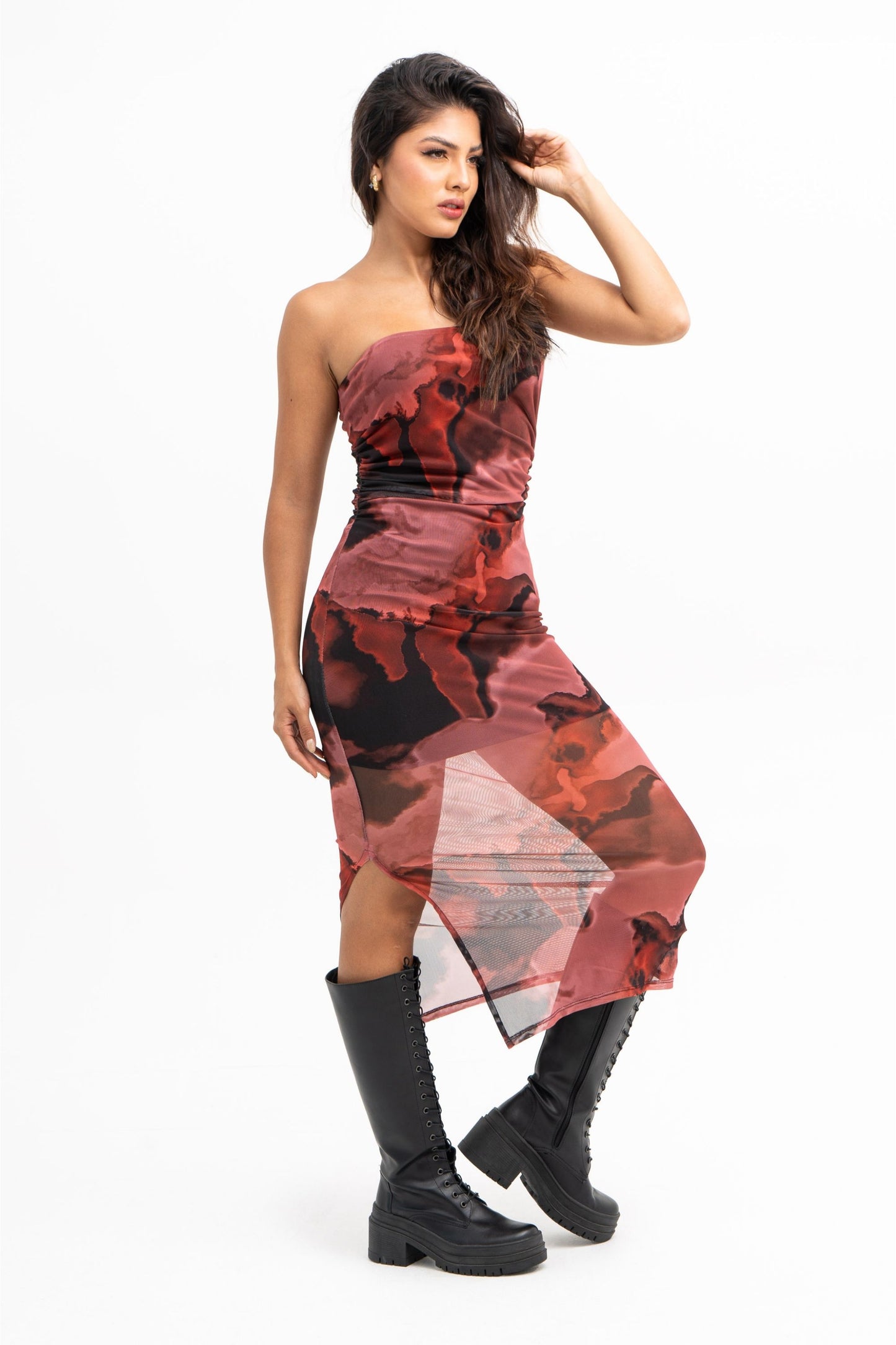 VESTIDO SLIM FIT MIDI JAZZ