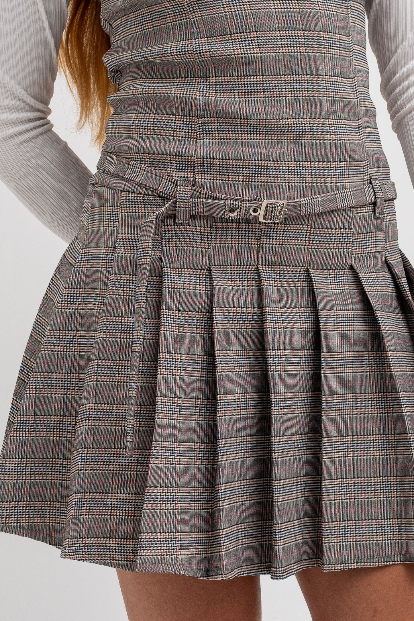 VESTIDO TABLAS CINTURON 7937