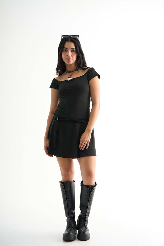 VESTIDO CORTO HOMBROS DESCUBIERTOS TALI