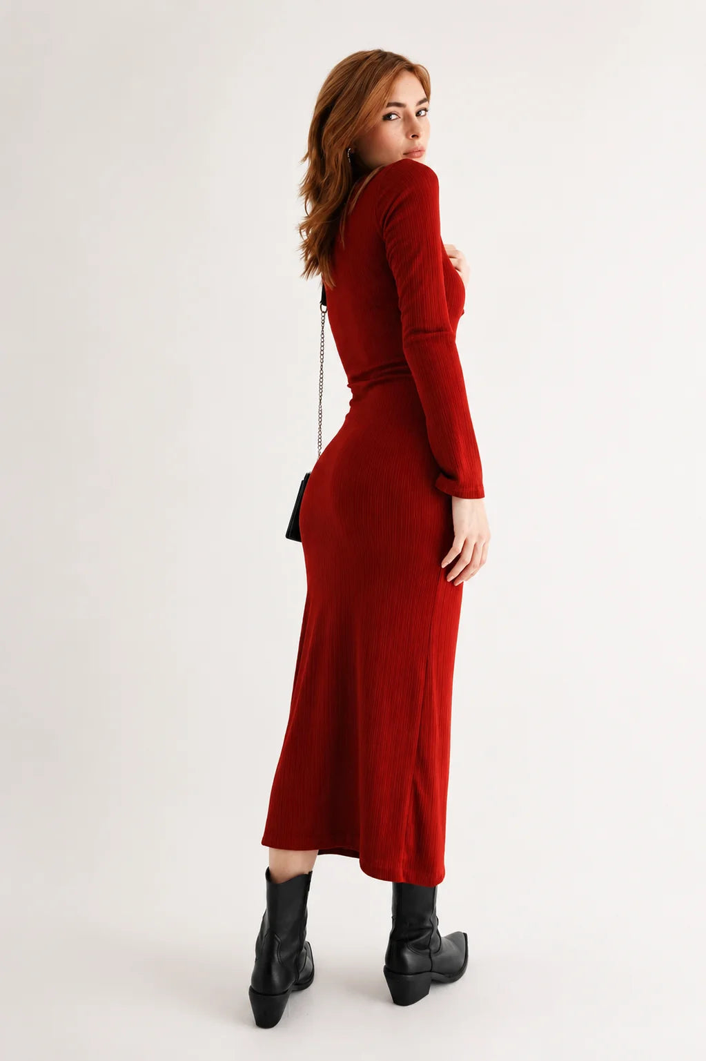 VESTIDO SLIM FIT LARGO B-M 7525
