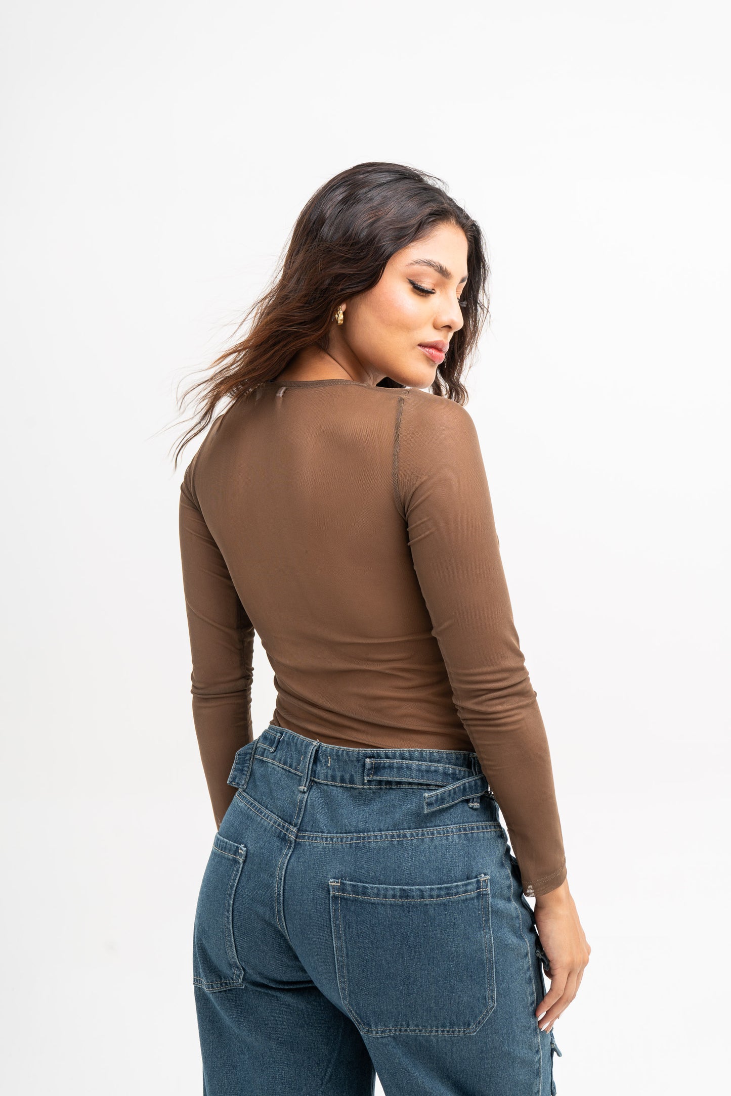 BLUSA DRAPEADA MESH BENNETT