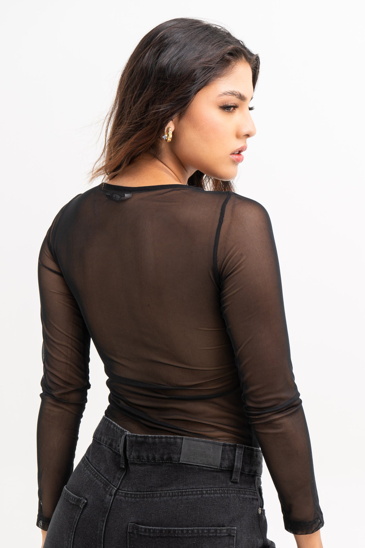 BLUSA DRAPEADA MESH BENNETT