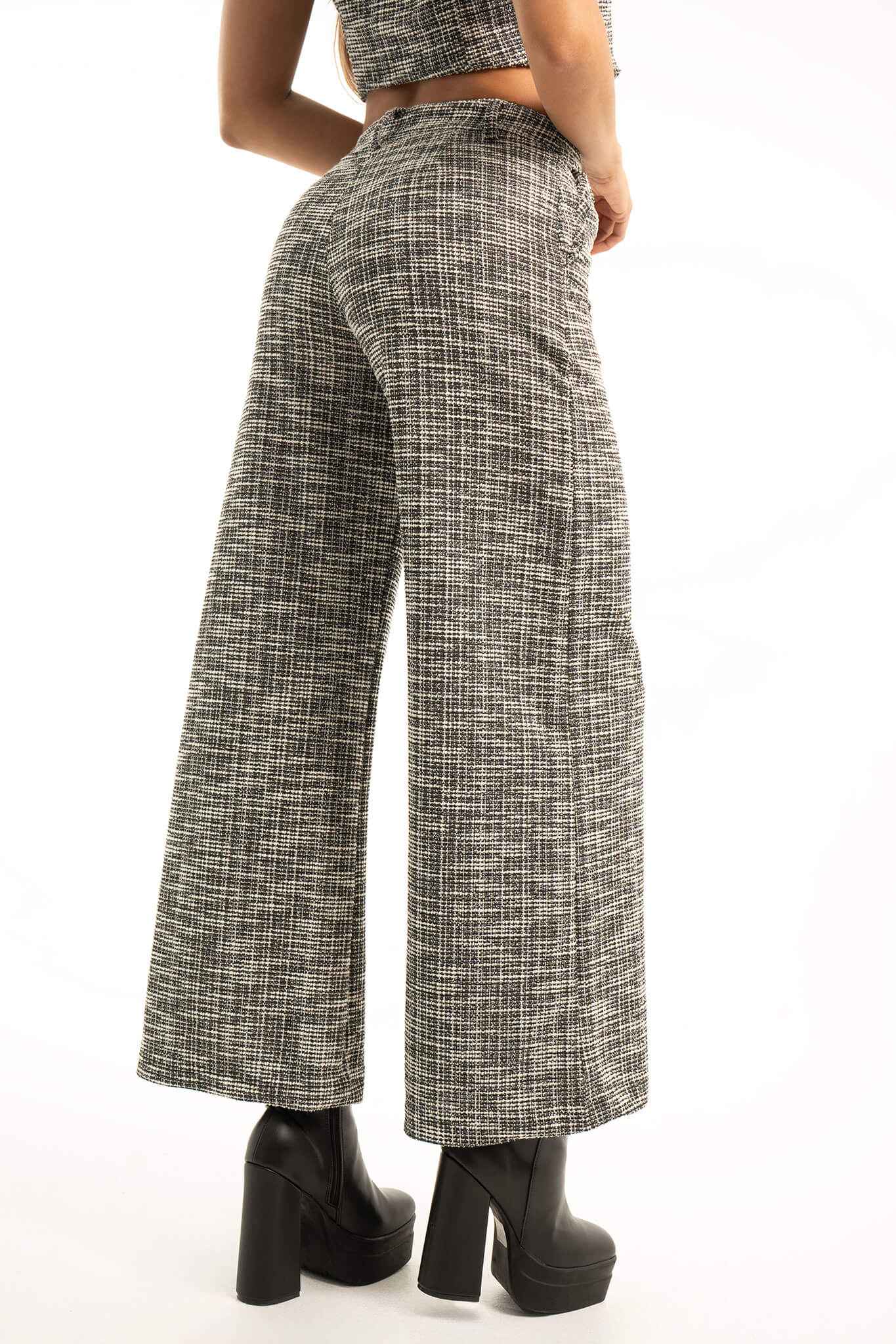 BH PANTALON WIDE LEG TWEED 6848