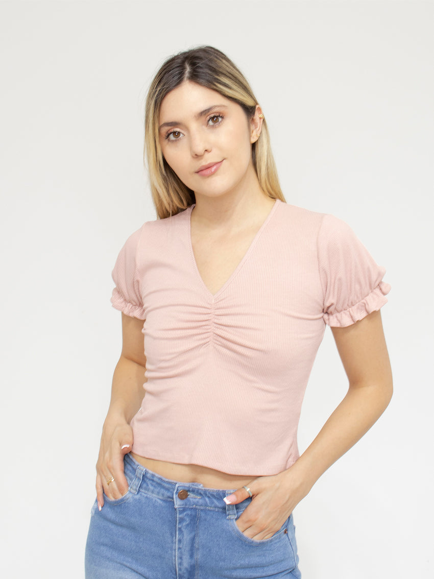 Blusa Manga Corta Arco
