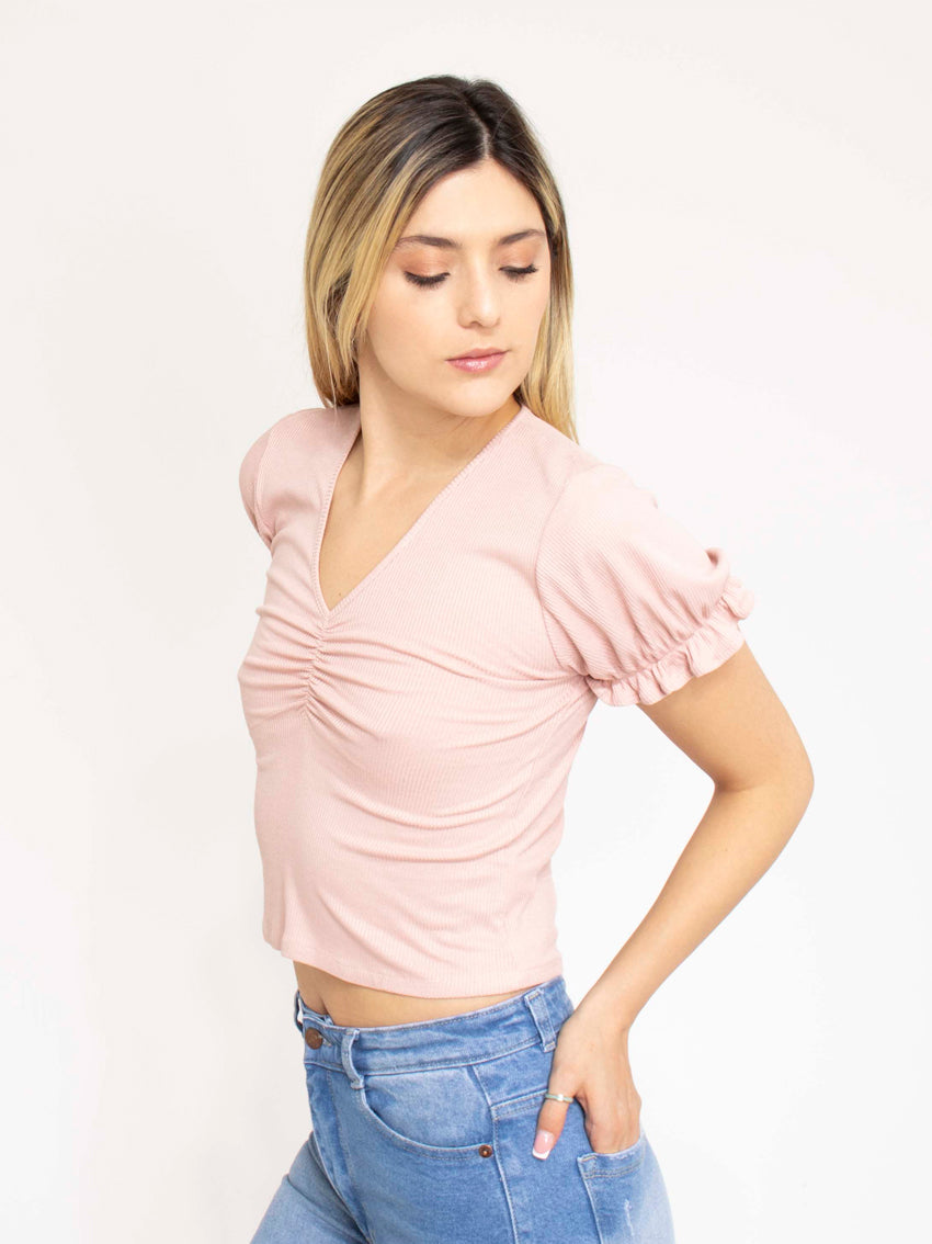 Blusa Manga Corta Arco