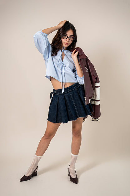 BH BLUSA POPELINA LACE UP 7191