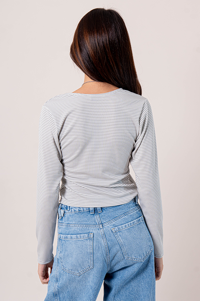 TOP MANGA LARGA RAYAS B-F 8499.