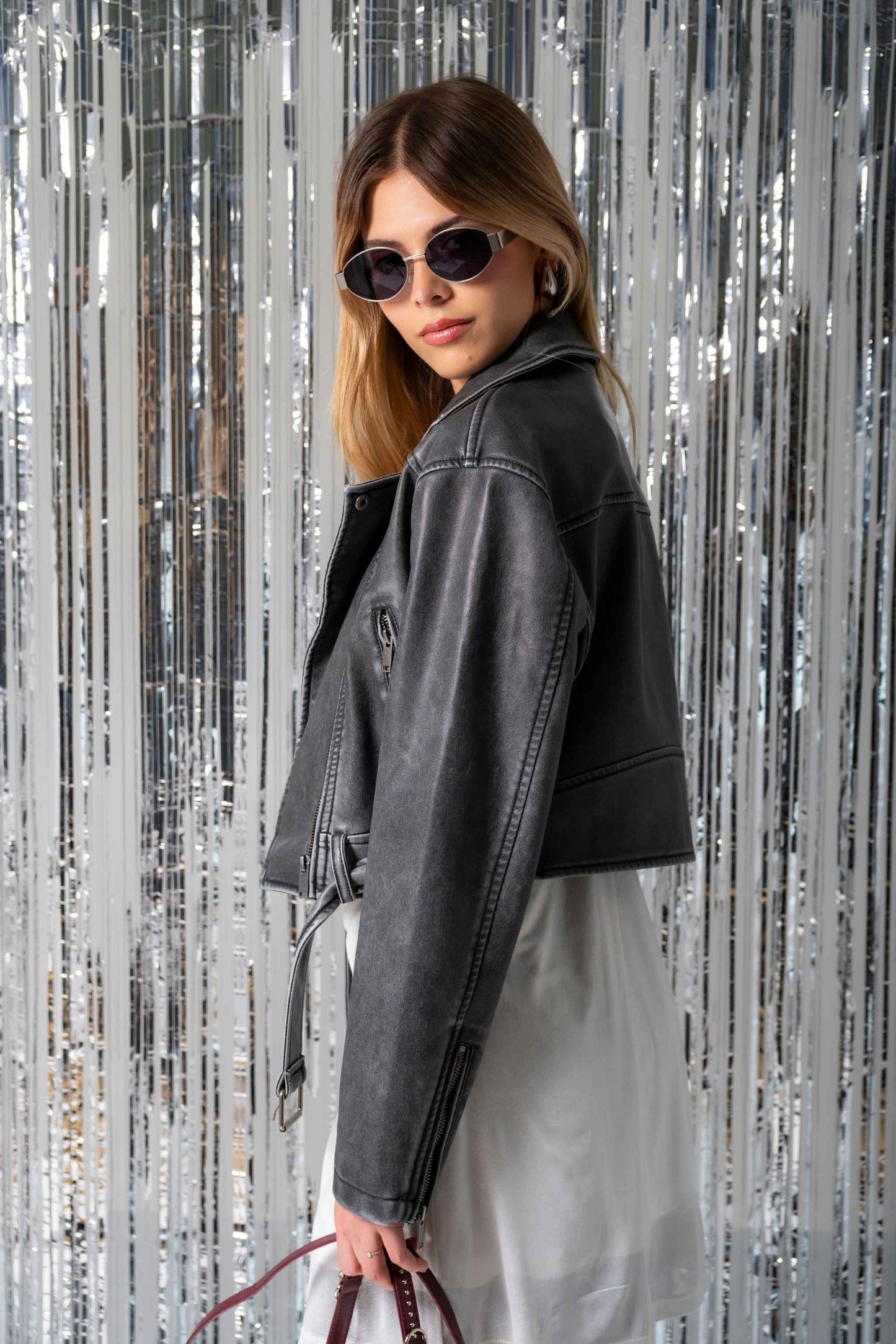 24 CHAQUETA BIKER EFECTO PIEL DESGASTADO