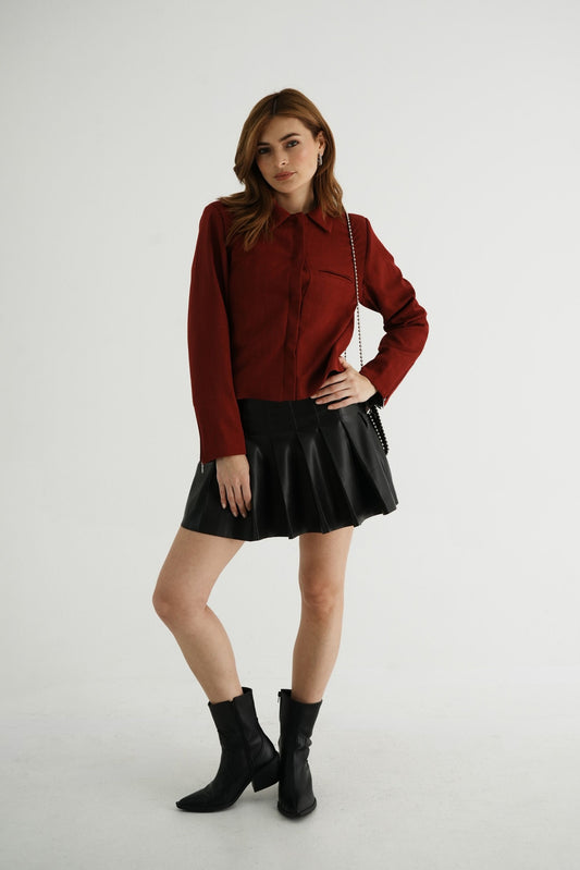 24 FALDA TABLAS EFECTO PIEL CATERINA ONE