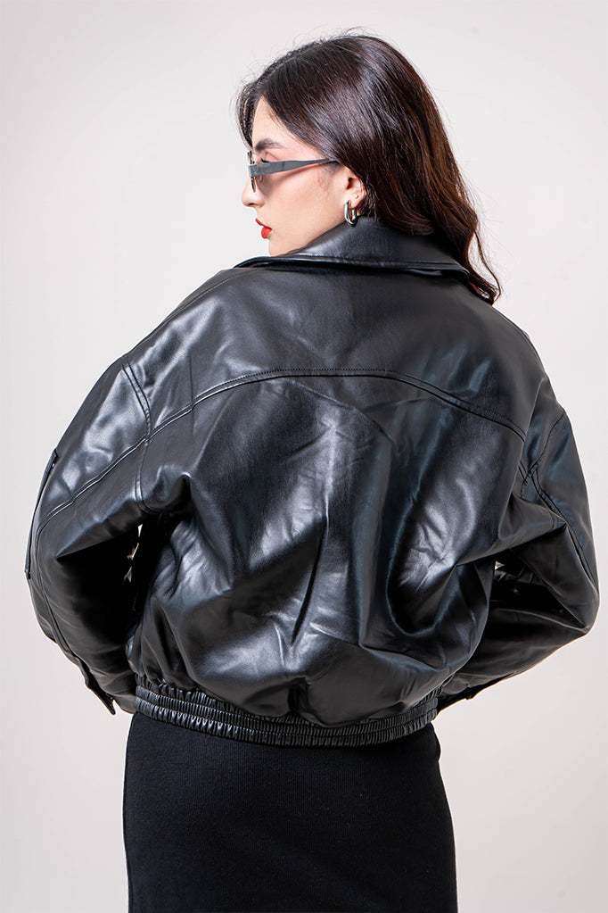 24 CHAQUETA BOMBER EFECTO PIEL DIMAS TWO