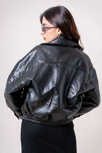24 CHAQUETA BOMBER EFECTO PIEL DIMAS TWO
