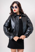 24 CHAQUETA BOMBER EFECTO PIEL DIMAS TWO