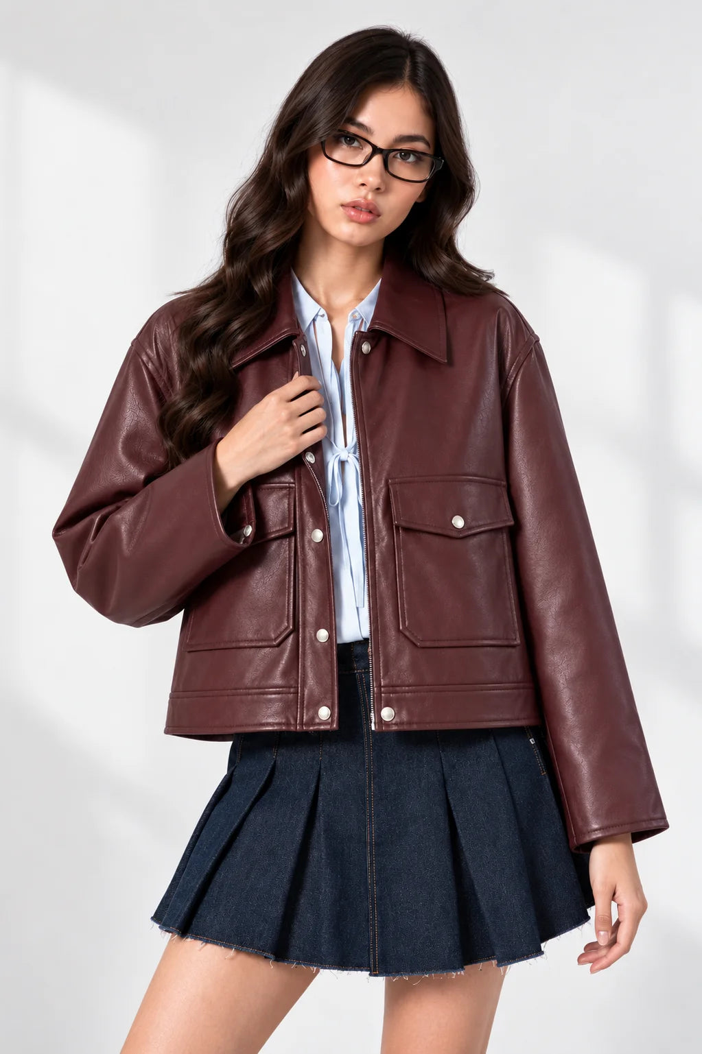 24 CHAQUETA CORTA EFECTO PIEL IRIEL ONE