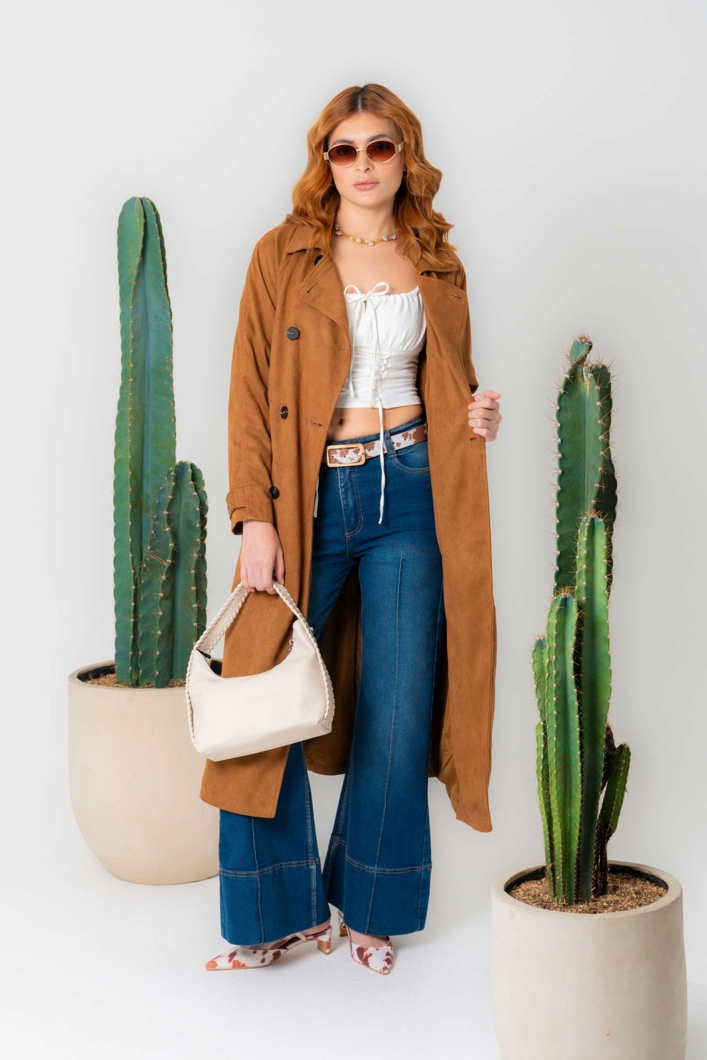 25 GABARDINA  LARGA GAMUZA 7898