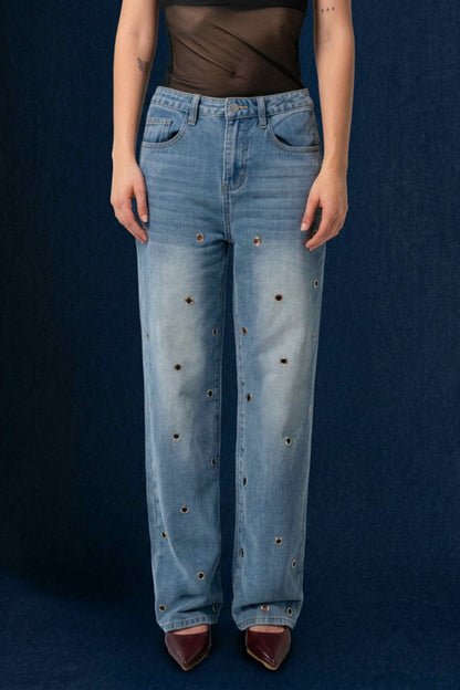 25 JEANS STRAIGHT OJALETES 7946