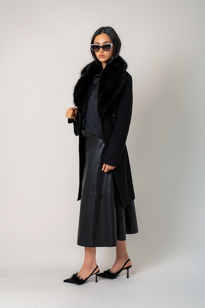 25 FALDA MIDI EFECTO PIEL 7988 ONE