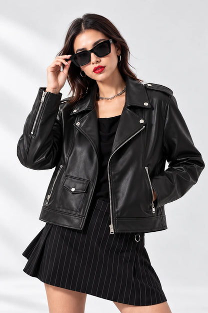 26 CHAQUETA BIKER EFECTO PIEL 8761