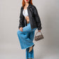 26 CHAQUETA CONTRASTE EFECTO PIEL 8762.