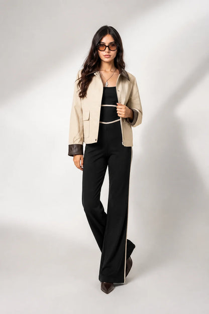 26 CHAQUETA CUELLO CONTRASTE 8754