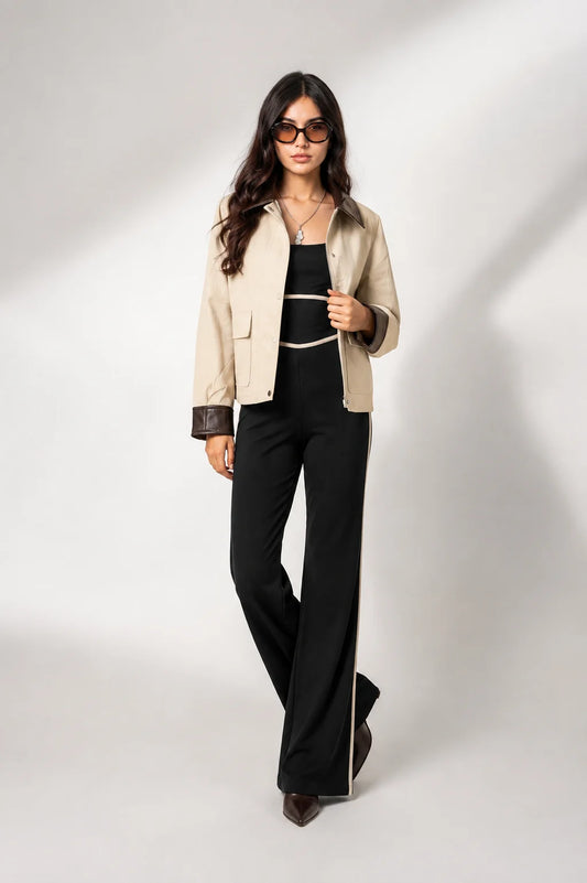 26 CHAQUETA CUELLO CONTRASTE 8754