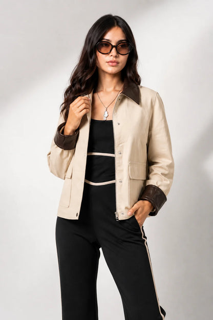 26 CHAQUETA CUELLO CONTRASTE 8754