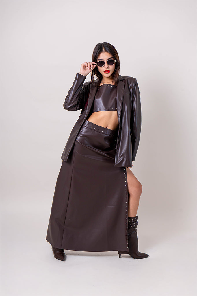 26 FALDA EFECTO PIEL TACHES 8940